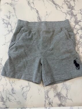 Ralph Lauren Gray Sweat Shorts with Polo Logo